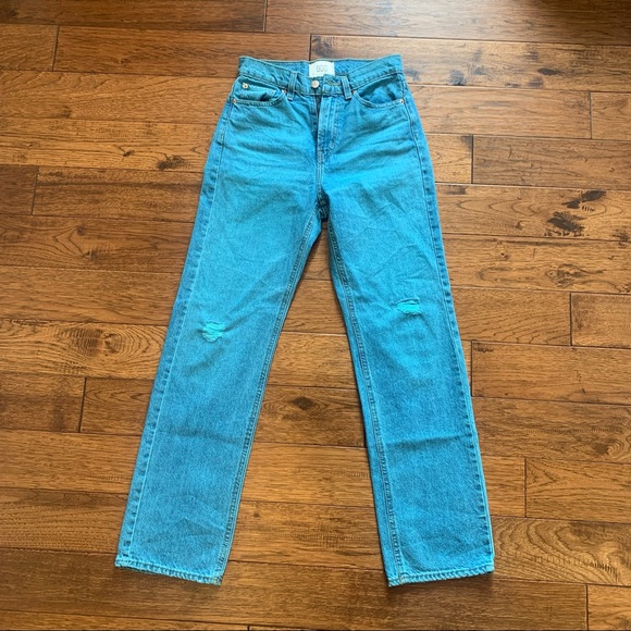 BDG High-Waisted Cowboy Jean – Turquoise - Picture 2 of 7